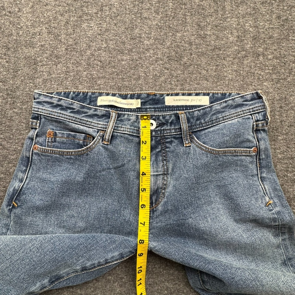Anthropologie Pilcro Letterpress Slim Boyfriend Jeans Women 27 Fit 32x27 - Picture 4 of 16